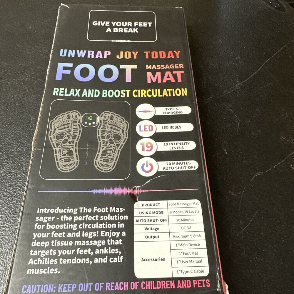 Phixnozar EMS Foot Massager Mat with 8 Modes and 19 Intensity Levels